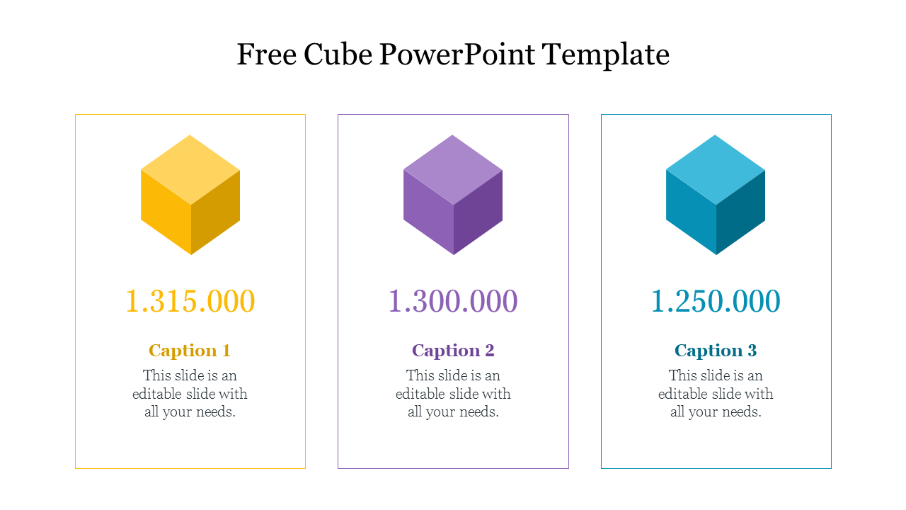 Free cube powerpoint template